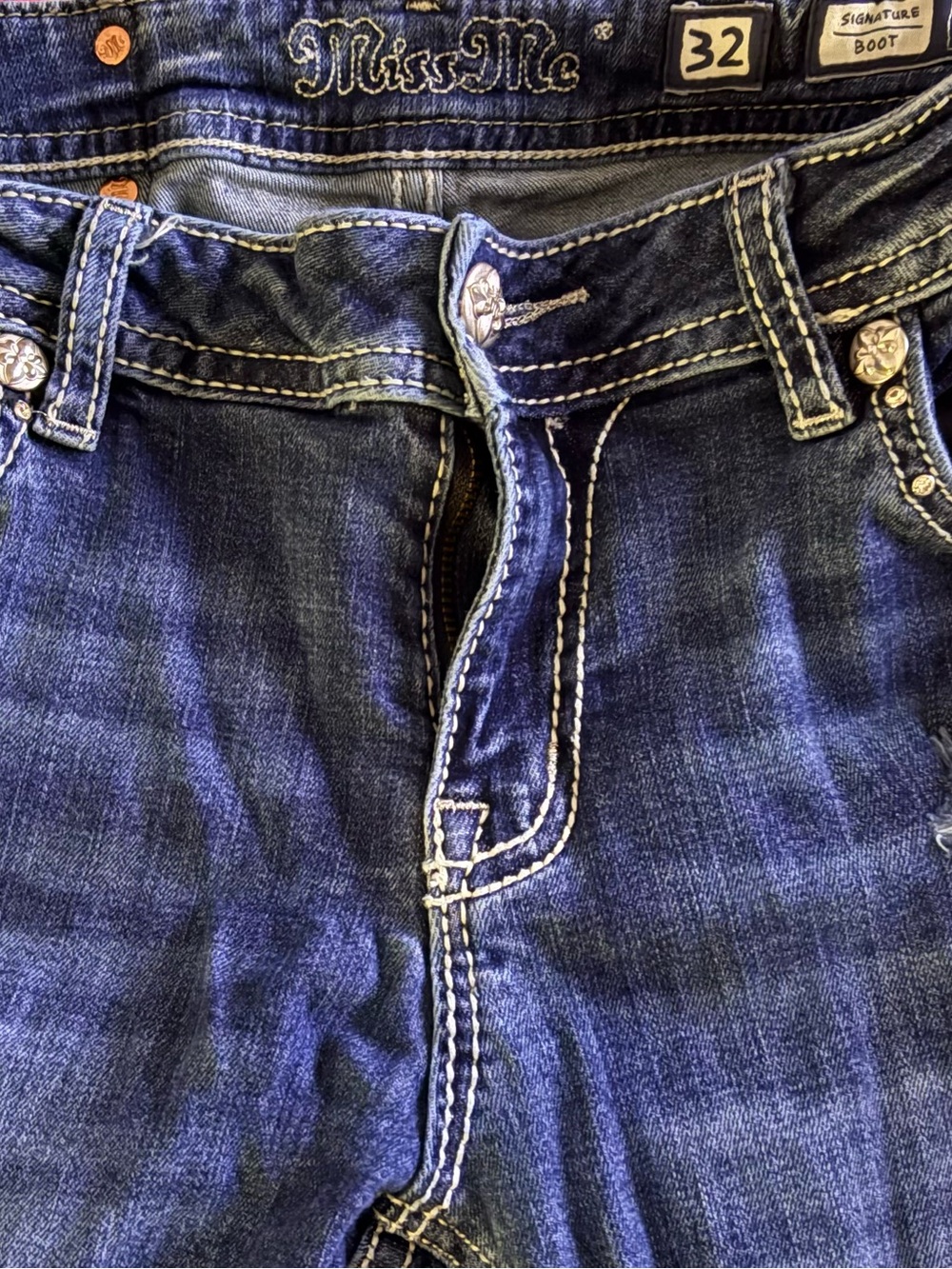 Miss Me Dark Blue Bootcut Jeans - Picture 4 of 5